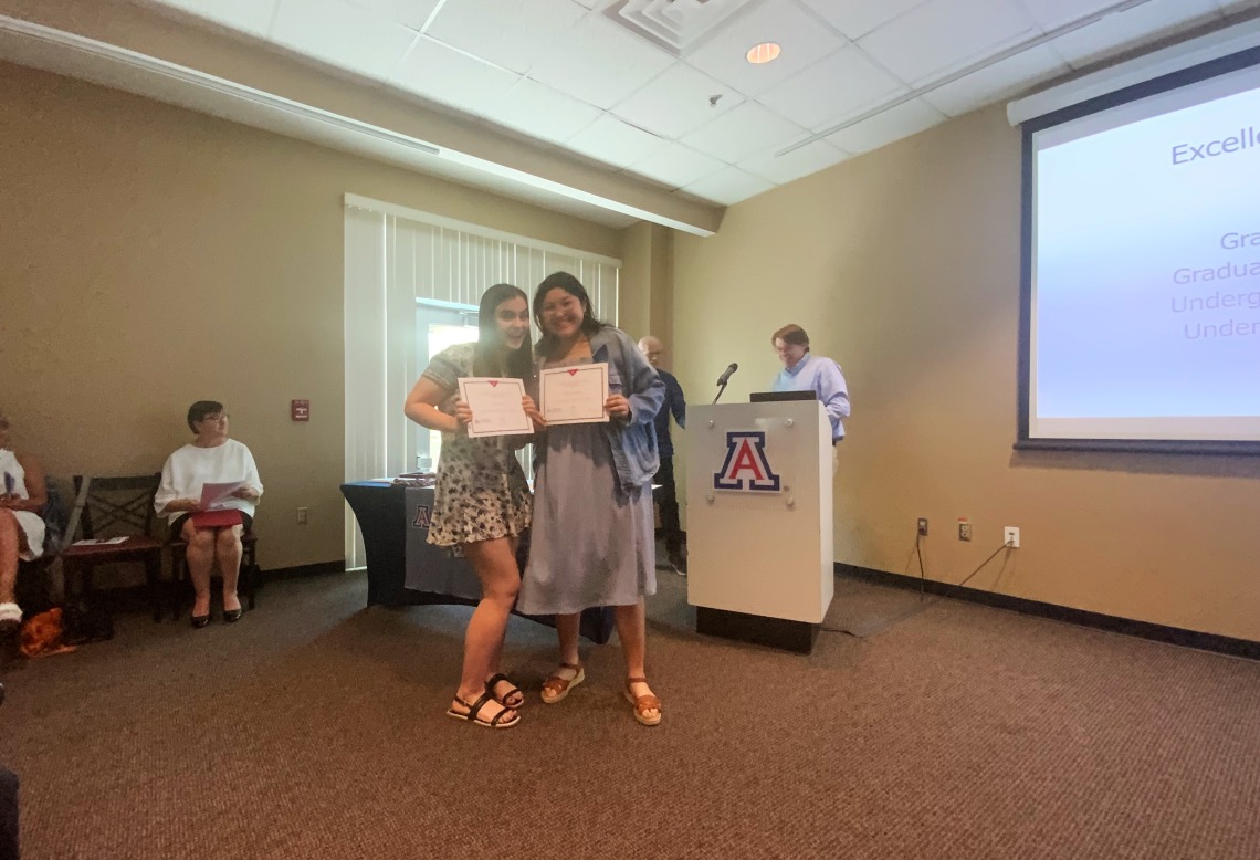 Olivia and Mia - Excellence in Service Undergrad Recipients